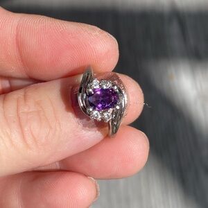 Vintage sterling silver amethyst